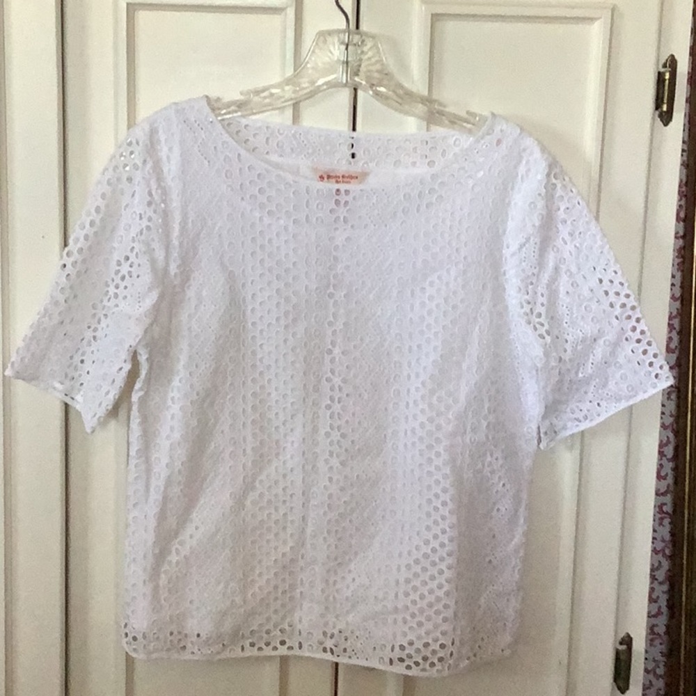 Brooks Brothers SZ 8 White Eyelet Top